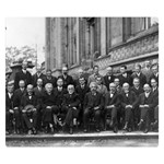 1927 Solvay Conference on Quantum Mechanics Double Sided Flano Blanket (Small)  50 x40  Blanket Back