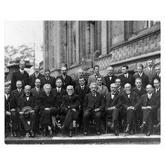 1927 Solvay Conference On Quantum Mechanics Double Sided Flano Blanket (medium)  by thearts