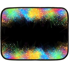 Frame Border Feathery Blurs Design Double Sided Fleece Blanket (mini)  by Nexatart