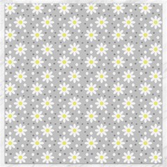 Daisy Dots Grey Canvas 16  X 16   by snowwhitegirl