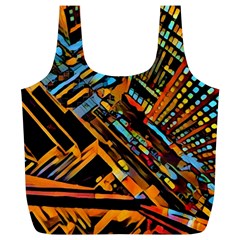 City Scape Full Print Recycle Bags (l)  by NouveauDesign