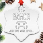 Gamer Ornament (Snowflake) Front