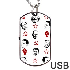 Communist Leaders Dog Tag Usb Flash (one Side) by Valentinaart