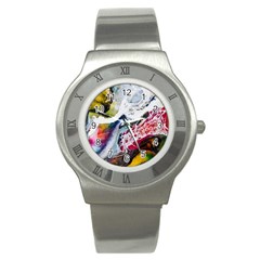 Abstract Art Detail Painting Stainless Steel Watch by Nexatart