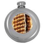 Abstract Architecture Background Round Hip Flask (5 oz) Front