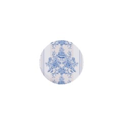 Beautiful,pale Blue,floral,shabby Chic,pattern 1  Mini Magnets by NouveauDesign