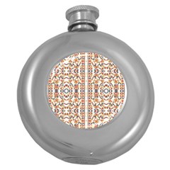 Multicolored Geometric Pattern  Round Hip Flask (5 Oz) by dflcprints