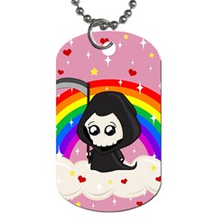 Cute Grim Reaper Dog Tag (one Side) by Valentinaart