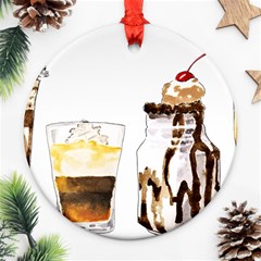 Coffee And Milkshakes Ornament (round) by KuriSweets