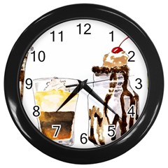 Coffee And Milkshakes Wall Clocks (black) by KuriSweets