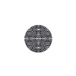 Dark Oriental Ornate Pattern 1  Mini Magnets Front