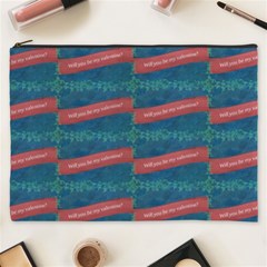 Valentine Day Pattern Cosmetic Bag (xxxl)  by dflcprints