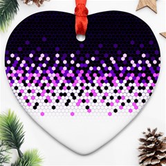 Flat Tech Camouflage Reverse Purple Heart Ornament (two Sides) by jumpercat