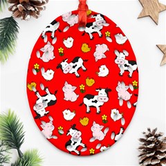 The Farm Pattern Ornament (oval Filigree) by Valentinaart