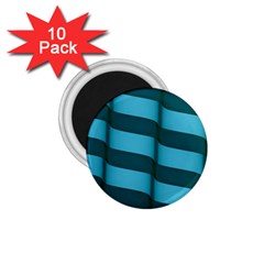 Curtain Stripped Blue Creative 1 75  Magnets (10 Pack)  by Nexatart