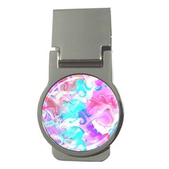 Background Art Abstract Watercolor Pattern Money Clips (round)  by Nexatart