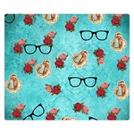 Vintage Glasses Blue Double Sided Flano Blanket (Small)  50 x40  Blanket Back