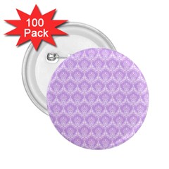 Damask Lilac 2 25  Buttons (100 Pack)  by snowwhitegirl