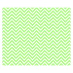 Green Chevron Double Sided Flano Blanket (Small)  50 x40  Blanket Front