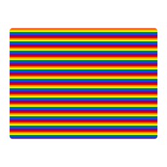 Horizontal Gay Pride Rainbow Flag Pin Stripes Double Sided Flano Blanket (mini)  by PodArtist