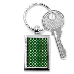 Irish Flag Green White Orange On Green St  Patrick s Day Ireland Key Chains (rectangle)  by PodArtist