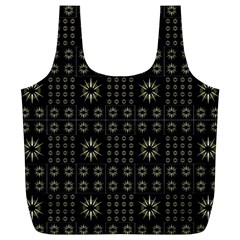 Dark Ethnic Stars Motif Pattern Full Print Recycle Bags (l)  by dflcprints