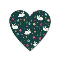 Easter Bunny  Heart Magnet by Valentinaart