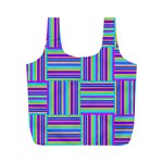 Geometric Textile Texture Surface Full Print Recycle Bags (M)  Back
