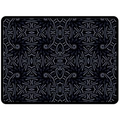 Dark Ethnic Sharp Pattern Fleece Blanket (large)  by dflcprints
