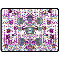 Alien Sweet As Candy Double Sided Fleece Blanket (large)  by pepitasart