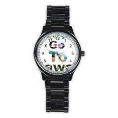 Hawaii Stainless Steel Round Watch by Howtobead