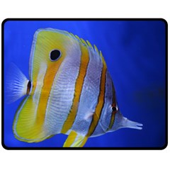 Butterfly Fish 1 Fleece Blanket (medium)  by trendistuff