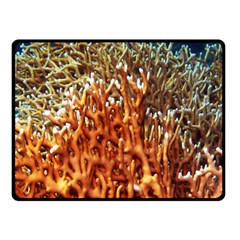 Fire Coral 1 Double Sided Fleece Blanket (small)  by trendistuff