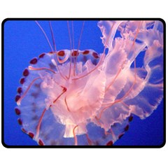 Purple Jellyfish Fleece Blanket (medium)  by trendistuff