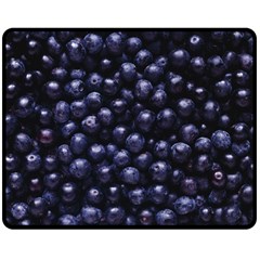 Blueberries 4 Double Sided Fleece Blanket (medium)  by trendistuff