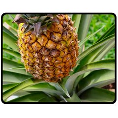 Pineapple 2 Fleece Blanket (medium)  by trendistuff