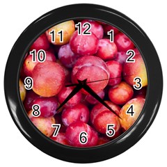 Plums 1 Wall Clocks (black) by trendistuff