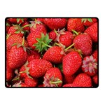 STRAWBERRIES 1 Fleece Blanket (Small) 50 x40  Blanket Front