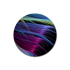 Abstract Satin Rubber Coaster (round)  by Sapixe
