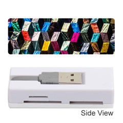 Abstract Multicolor Cubes 3d Quilt Fabric Memory Card Reader (stick)  by Sapixe