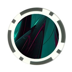 Abstract Green Purple Poker Chip Card Guard (10 Pack) by Sapixe