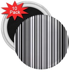 Barcode Pattern 3  Magnets (10 Pack)  by Sapixe