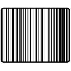 Barcode Pattern Double Sided Fleece Blanket (medium)  by Sapixe