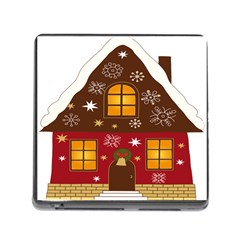 Christmas House Clipart Memory Card Reader (square) by Sapixe