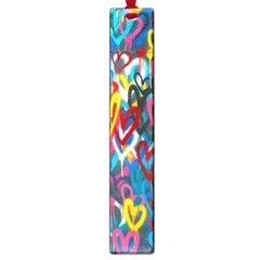 Graffiti Hearts Street Art Spray Paint Rad Large Book Marks by genx