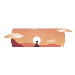 Design Art Hill Hut Landscape Satin Scarf (oblong) by Nexatart