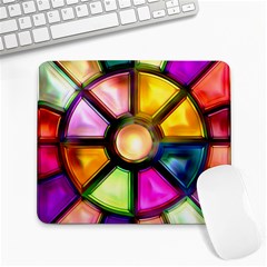 Glass Colorful Stained Glass Large Mousepads by Sapixe