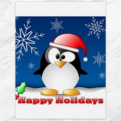 Happy Holidays Christmas Card With Penguin Canvas 12  X 16   by Sapixe