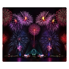 Happy New Year New Years Eve Fireworks In Australia Double Sided Flano Blanket (small)  by Sapixe