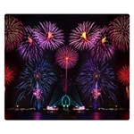 Happy New Year New Years Eve Fireworks In Australia Double Sided Flano Blanket (Small)  50 x40  Blanket Back